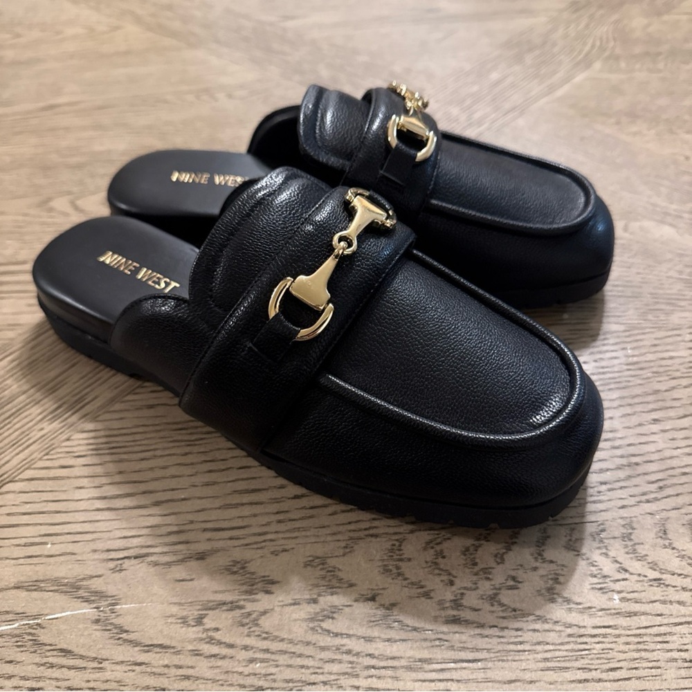 Nine West Women's Kunne Mule Black 9 Shoes New